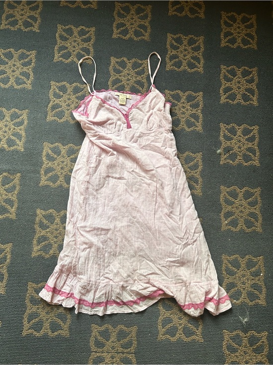 Free People Dresses & Skirts - Free People Pale Pink Lace-Trim Slip Dress